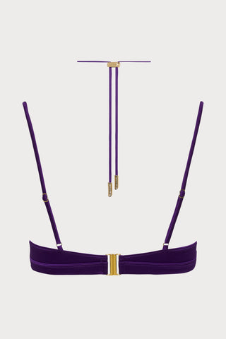 Glow Bralette Bikini Top in Purple