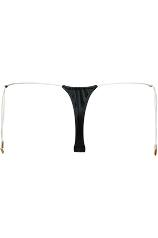 Maison Close Glow Black Thong Bikini Bottom - Strappy Bikini Brief