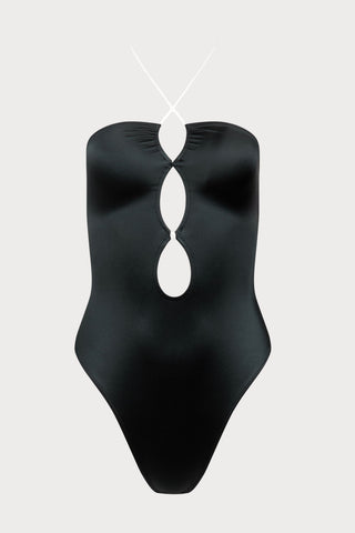 Glow Thong Swimsuit in Black