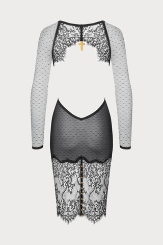 Maison Close Inspiration Divine Open Back Dress Black