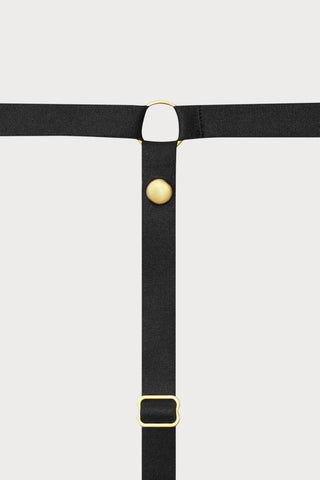 Jeux Magnétiques Black Lace Garter Mini Thong detail
