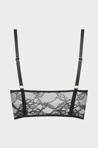 Jeux Magnétiques Black Lace Open Suspender Bustier - Maison Close - Back 
