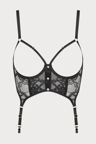 Maison Close Jeux Magnétiques Black Lace Open Suspender Bustier