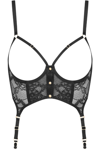 Maison Close Jeux Magnétiques Black Open Suspender Bustier