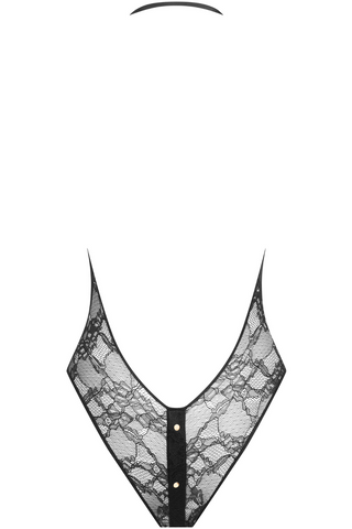 Maison Close Jeux Magnétiques Openable Black Lace Bodysuit