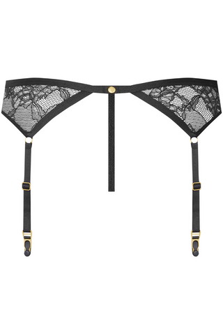 Maison Close Jeux Magnétiques Openable Black Lace Suspender Belt Thong
