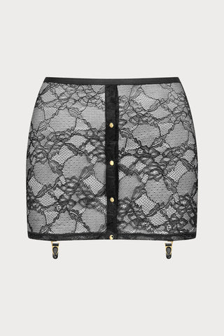Jeux Magnétiques Black Lace Openable Mini Skirt