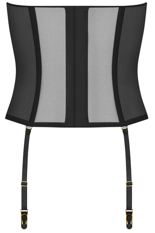 Maison Close L'Amoureuse Black Corset with Suspenders