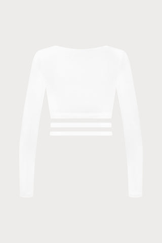 La Femme Amazone Long Sleeve Top White