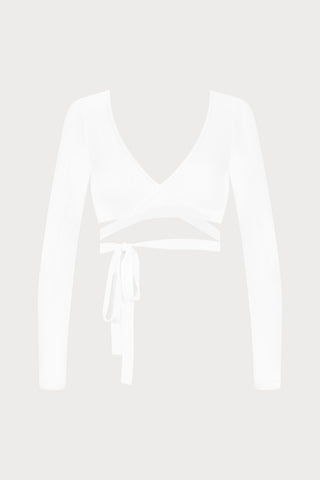 La Femme Amazone Long Sleeve Top White