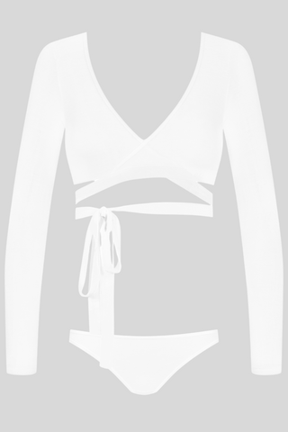 Maison Close La Femme Amazone Wrap Top & Brief White