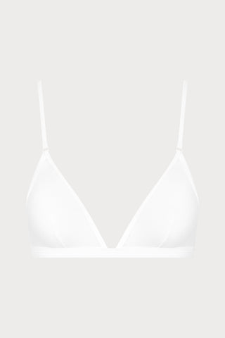La Femme Amazone Triangle Bra White