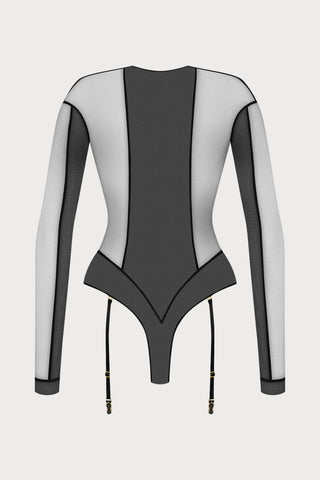 L'Amoureuse Long Sleeve Thong Bodysuit