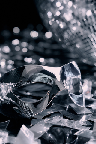 Women's Silver Mirror Mask - Maison Close L'Anonyme 