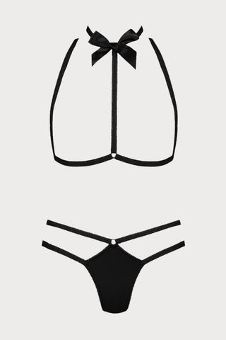 Le Petit Secret Black Harness & Thong