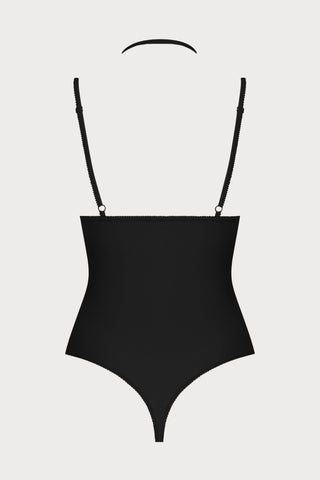 Le Petit Secret Black Cupless Thong Bodysuit