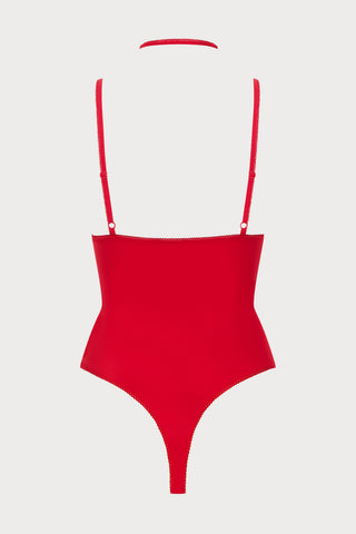 Le Petit Secret Red Cupless Thong Bodysuit