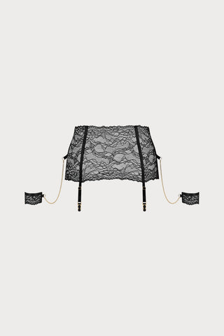 Maison Close Le Petit Secret Dentelle Lace Garter Belt with Cuffs