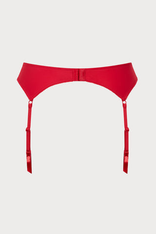 Le Petit Secret Suspender Belt in Red