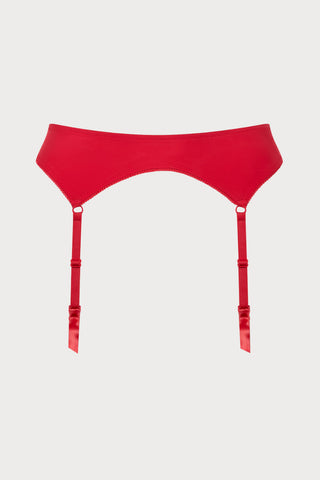 Le Petit Secret Suspender Belt in Red
