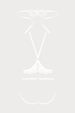 Maison Close Le Ravissant White Guipure Set