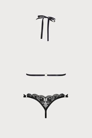 Maison Close Black Le Ravissant Guipure Set