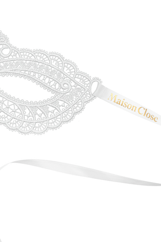 Maison Close Le Ravissant White Guipure Mask - Naughty Knickers