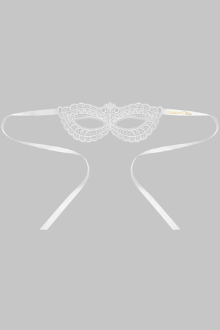 Maison Close Le Ravissant White Guipure Mask - Naughty Knickers