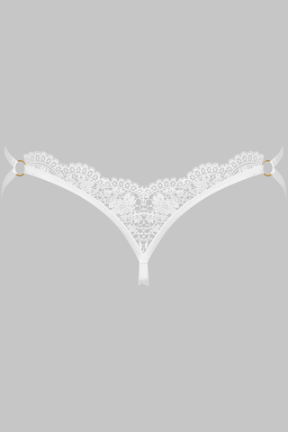 Maison Close Le Ravissant White Naked Thong - Naughty Knickers
