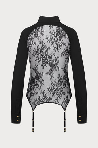 Le Vestiaire 032 - Black Lace Garter Shirt