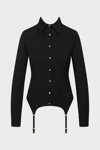 Le Vestiaire 032 - Black Lace Garter Shirt