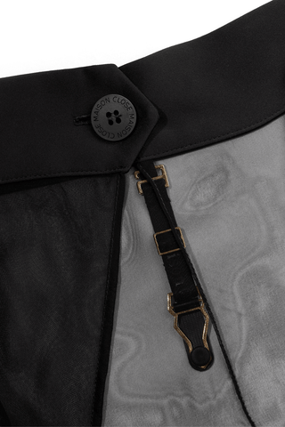 Maison Close Le Vestiaire Chiffon Suspender Trousers Black