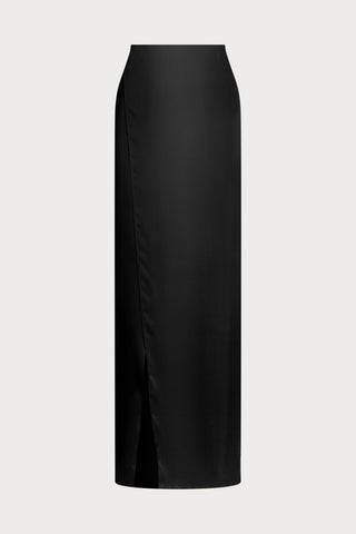 Le Vestiaire Satin Long Wrap Skirt