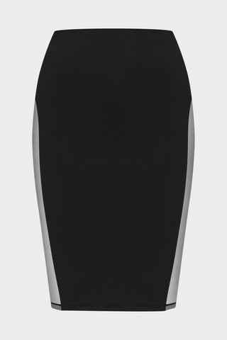 Le Vestiaire Stretch Jersey & Tulle Suspender Pencil Skirt