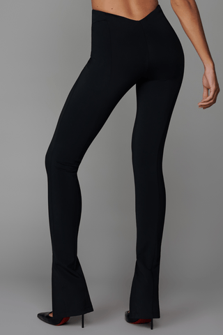 Maison Close Le Vestiaire Stretch Jersey Trousers with Zips Black