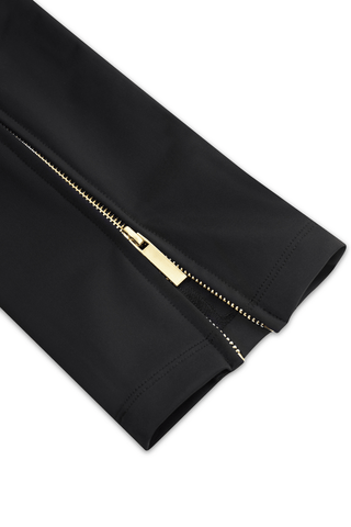 Maison Close Le Vestiaire Stretch Jersey Trousers with Zips Black