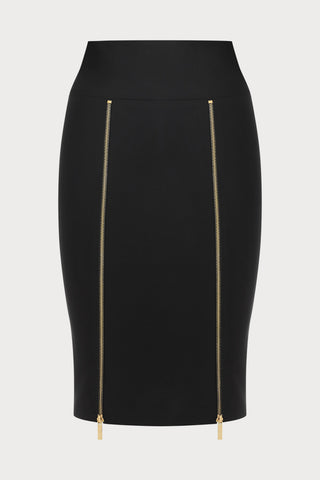 Le Vestiaire Wool Pencil Skirt with Zips