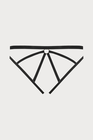 Maison Close Les Fétiches Black Velvet Open Brief - Naughty Knickers