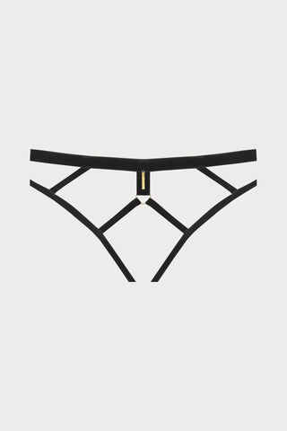 Maison Close Les Fétiches Black Velvet Open Brief - Naughty Knickers