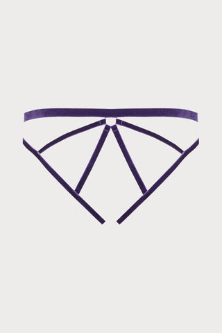 Maison Close Les Fétiches Purple Velvet Open Brief - Naughty Knickers