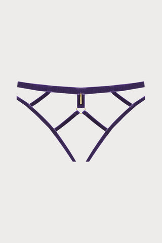 Maison Close Les Fétiches Purple Velvet Open Brief - Naughty Knickers