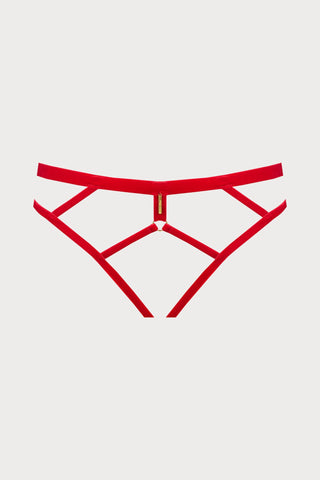 Maison Close Les Fétiches Red Velvet Open Brief - Naughty Knickers
