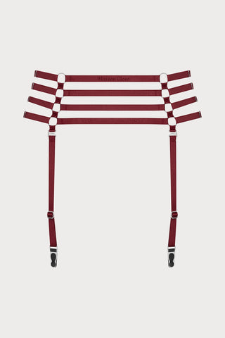 Maison Close Les Fétiches Burgundy Garter Belt - Naughty Knickers