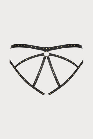 Maison Close Black Studded Open Brief - Naughty Knickers