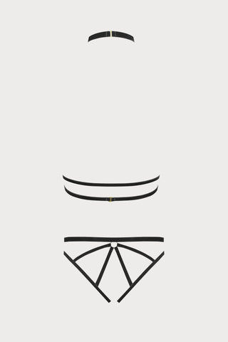 Maison Close Les Fétiches Velvet Harness & Open Brief Black