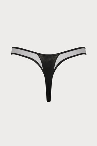 Minuit Thong Bikini Bottom in Black