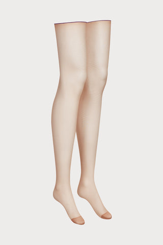 Maison Close Nude Purple Seam Stockings | Cut & Curled Stockings