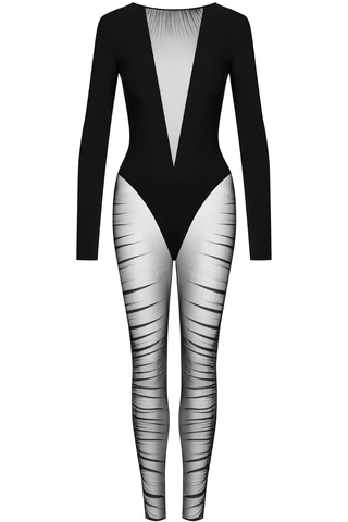 Maison Close Nuit Fauve Long Sleeve Catsuit Black