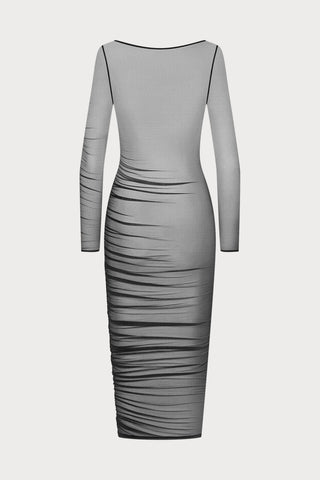 Nuit Fauve Long Sleeve Midi Dress