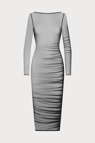Nuit Fauve Long Sleeve Midi Dress